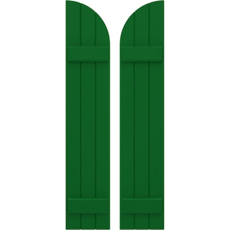 Ekena Millwork Americraft 3-Board (2 Batten) Wood Joined Board-n-Batten Shutters w/ Arch Top, ARW101BQ311X60HGH, PR ARW101BQ311X60HGH